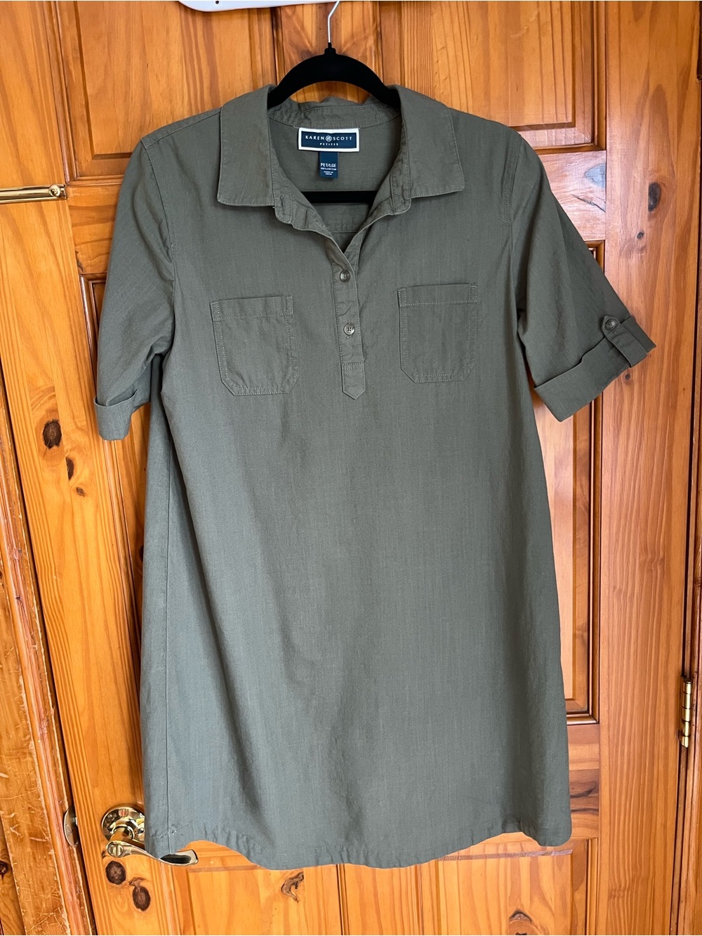 Karen Scott Olive Utility Dress